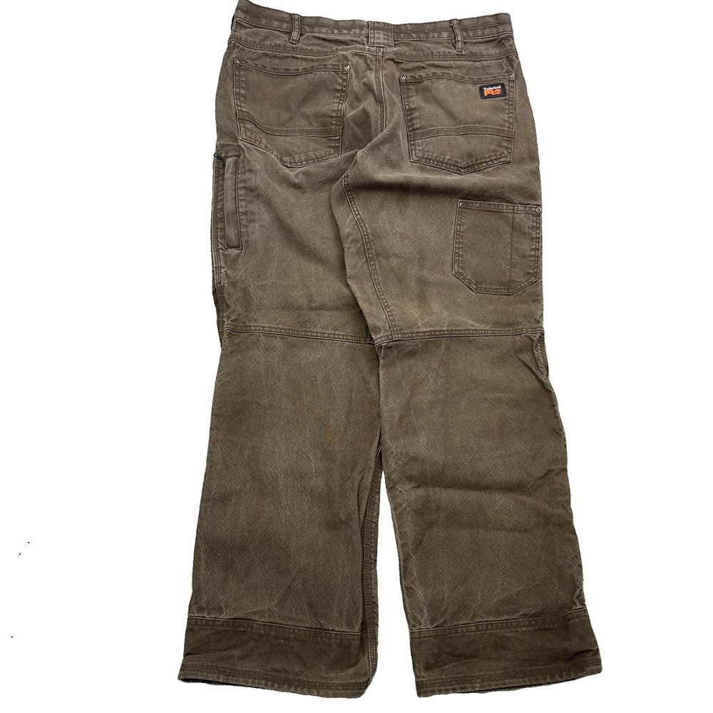 Timberland PRO Carpenter Pants Mens 36/30 Brown Canvas Double Knee Workwear